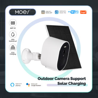 MOES WiFi Smart Outdoor Camera HD 3MP Sound Motion Detection Color Night Vision Two-Way Audio Security Monitor