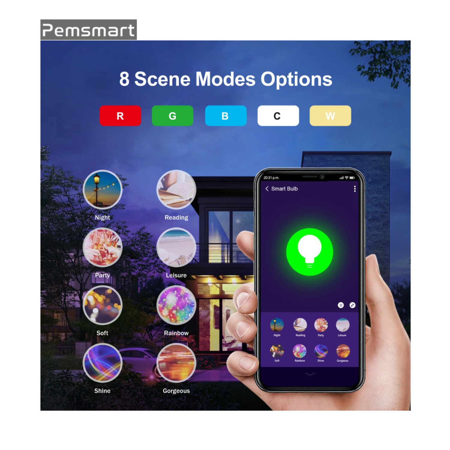 Pemsmart ZigBee Smart LED Light Bulb Energy Efficient E27 Dimmable RGB White Color Lamp 806Lm 9W 90-250V - Image 9