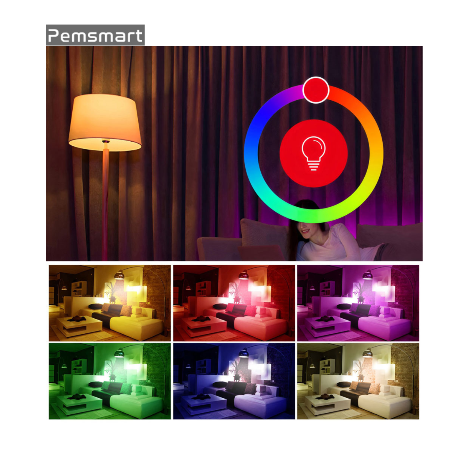 Pemsmart ZigBee Smart LED Light Bulb Energy Efficient E27 Dimmable RGB White Color Lamp 806Lm 9W 90-250V - Image 11