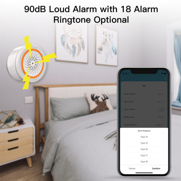 WIFI 90dB Loud Alarm with 18 Alarm Ringtones - Image 2