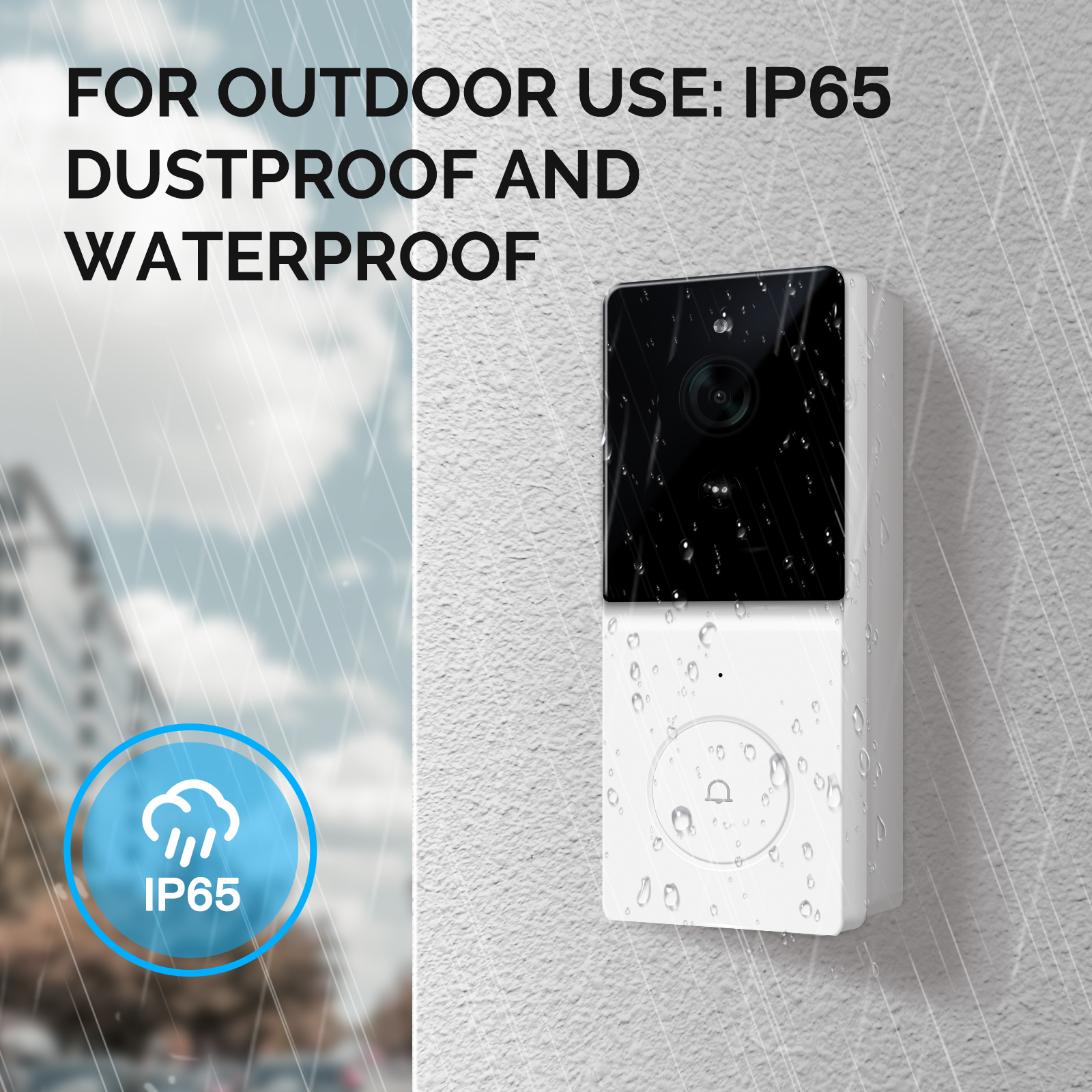 Pemsmart Tuya Smart WiFi Video Doorbell Camera, 1080p HD Wireless Doorbell with 5000mAh Battery, PIR Motion Detection, Alexa Compatible, IP65 Waterproof, Night Vision & Two-Way Talk - Image 6
