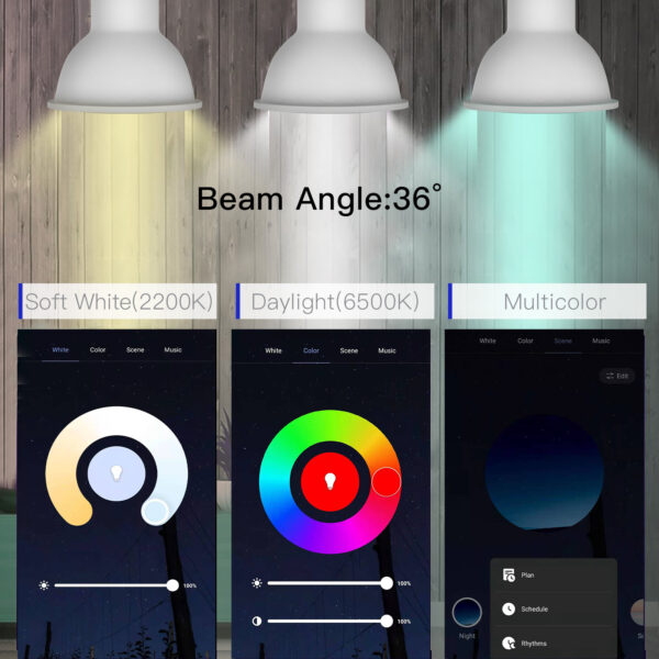 ZigBee GU10 Smart Sync Full Color LED Dimmable Party Light Bulbs RGBCCT 2200-6500K C+W 5W - Image 3