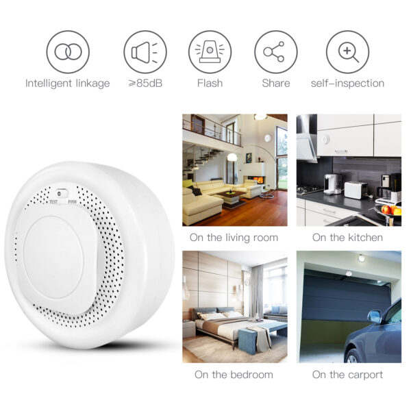 ZigBee Smart Smoke Fire Detector Sensor