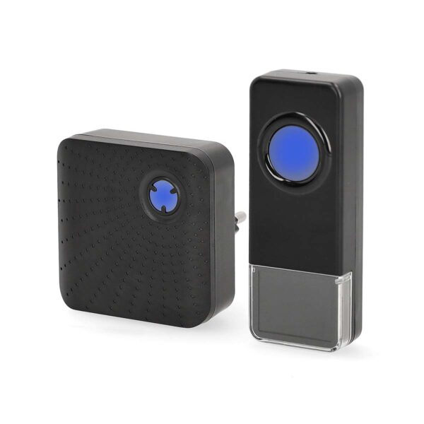 Nedis Wireless Doorbell Set | Mains Powered | 100 - 240 V AC 50/60 Hz | 1x 23A 12V | Volume: 110 dB | Signal range: 150 m | IP55 | Adjustable volume | 58 Melodies | 1 Receiver | Black - Image 6