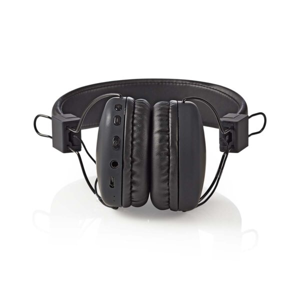 Nedis Wireless On-Ear Headphones | Maximum battery play time: 15 hrs | Built-in microphone | Press Control | Voice control support | Volume control | Black - Image 4
