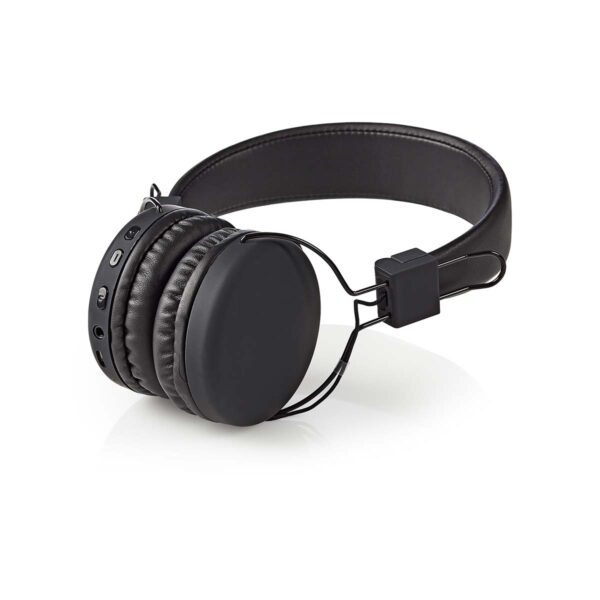 Nedis Wireless On-Ear Headphones | Maximum battery play time: 15 hrs | Built-in microphone | Press Control | Voice control support | Volume control | Black - Image 5