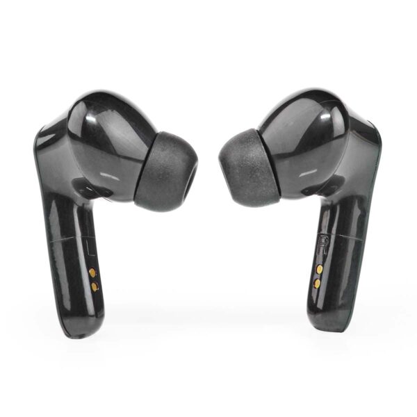 Nedis Fully Wireless Earphones | Bluetooth?? | Maximum battery play time: 5 hrs | Touch Control | Charging case | Built-in microphone | Voice control support | Noise canceling | Black - Image 2