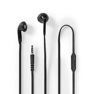 Nedis Wired Earphones | 3.5 mm | Cable length: 1.20 m | Built-in microphone | Volume control | Black