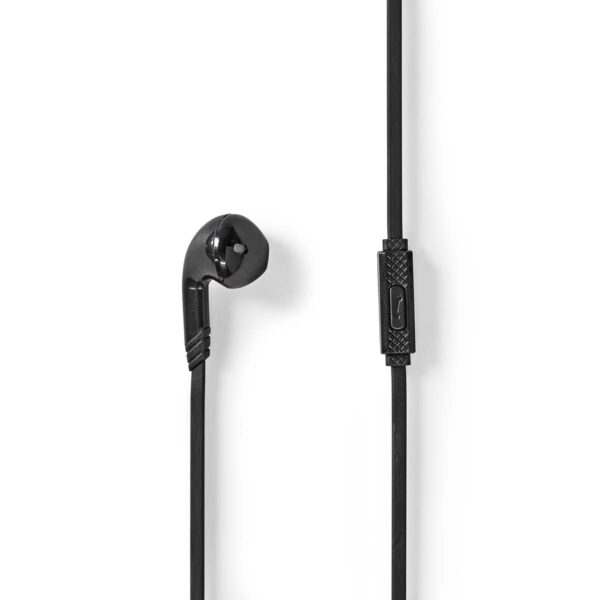 Nedis Wired Earphones | 3.5 mm | Cable length: 1.20 m | Built-in microphone | Volume control | Black - Image 2