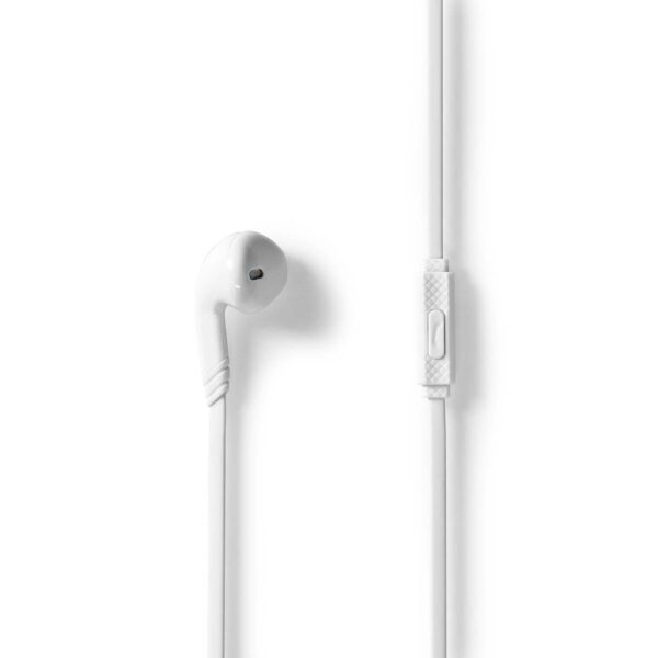 Nedis Wired Earphones | 3.5 mm | Cable length: 1.20 m | Built-in microphone | Volume control | White - Image 2