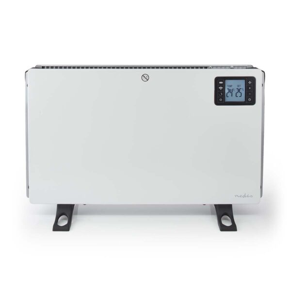 Nedis SmartLife Convection Heater | Wi-Fi | 200mm0 W | 3 Heat Settings | LCD | 5 - 37 ?øC | Adjustable thermostat | White - Image 2