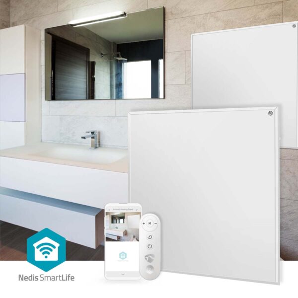 Nedis SmartLife Infrared Heating Panel | 350 W | 1 Heat Setting | Adjustable thermostat | Remote control | IP44 | White - Image 8