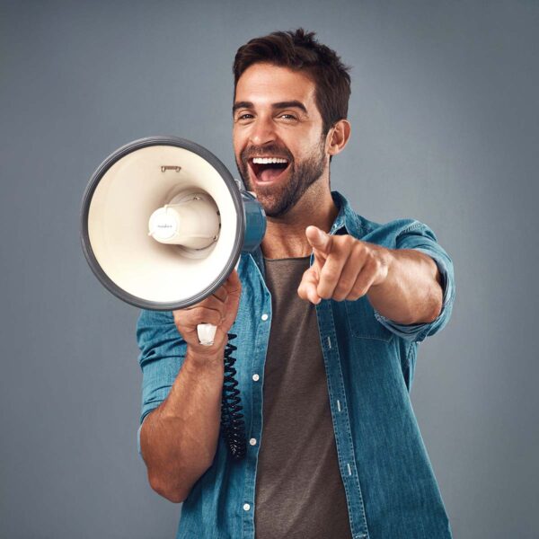 Nedis Megaphone | Maximum range: 1500 m | Maximum Volume control: 120 dB | Detachable Microphone | Built-in siren | Shoulder strap | Blue / White - Image 8