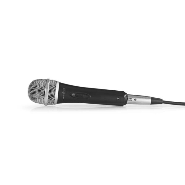 Nedis Wired Microphone | Cardioid | Detachable Cable | 5.00 m | 50 Hz - 15 kHz | 600 Ohm | -72 dB | On/Off switch | Travel case included | ABS / Aluminium | Black / Grey - Image 2