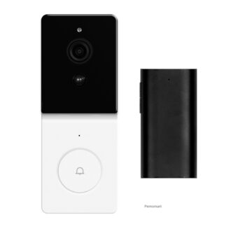 Pemsmart Tuya Smart WiFi Video Doorbell Camera, 1080p HD Wireless Doorbell with 5000mAh Battery, PIR Motion Detection, Alexa Compatible, IP65 Waterproof, Night Vision & Two-Way Talk