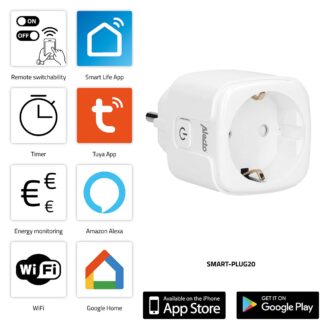 Alecto SMART-PLUG20 Smart Wi-Fi plug with energy monitor 16A 3680W