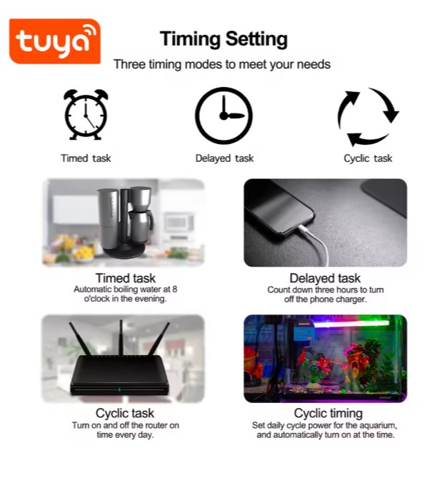 Pemsmart Wifi ZigBee Tuya Socket Power Plug 16A Smart APP Wireless Socket Outlet Functional Energy Monitor Timer Alexa Google UK - Image 8