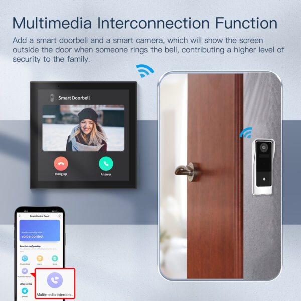 Tuya Wifi Smart Touch Screen Center Control Panel with Voice Control Alexa Built-in ZigBee Gateway Built-in - Image 3