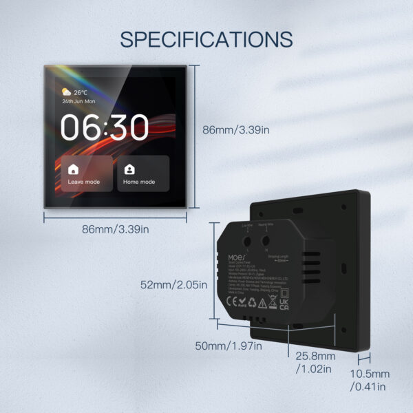 Tuya Wifi Smart Touch Screen Center Control Panel with Voice Control Alexa Built-in ZigBee Gateway Built-in - Image 2