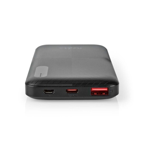 Nedis Powerbank | 10000 mAh | 1.5 / 2.0 / 3.0 A | Number of outputs: 2 | Output connection: 1x USB-A / 1x USB-Cƒ?› | Input connection: 1x Micro USB / 1x USB-Cƒ?› | PD2.0 18W | Lithium-Polymer - Image 2