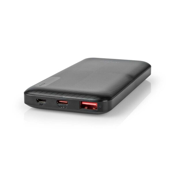 Nedis Powerbank | 10000 mAh | 1.5 / 2.0 / 3.0 A | Number of outputs: 2 | Output connection: 1x USB-A / 1x USB-Cƒ?› | Input connection: 1x Micro USB / 1x USB-Cƒ?› | PD2.0 18W | Lithium-Polymer - Image 5