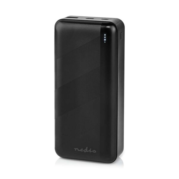 Nedis Powerbank | 30000 mAh | 1.5 / 2.0 / 3.0 A | Number of outputs: 2 | Output connection: 1x USB-A / 1x USB-Cƒ?› | Input connection: 1x Micro USB / 1x USB-Cƒ?› | PD3.0 20W | Lithium-Polymer