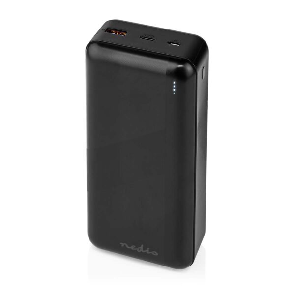 Nedis Powerbank | 30000 mAh | 1.5 / 2.0 / 3.0 A | Number of outputs: 2 | Output connection: 1x USB-A / 1x USB-Cƒ?› | Input connection: 1x Micro USB / 1x USB-Cƒ?› | PD3.0 20W | Lithium-Polymer - Image 5