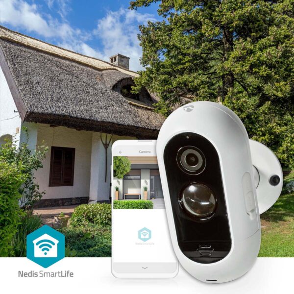 Nedis SmartLife Outdoor Camera | Wi-Fi | Full HD 1080p | IP65 | Max. battery life: 6 Months | Cloud Storage (optional) / microSD (not included) | 5 V DC | With motion sensor | Night vision | White - Image 8