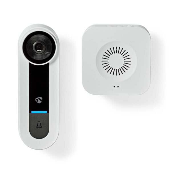 Nedis SmartLife Video Doorbell | Wi-Fi | Mains Powered | 1536x1536 | Cloud Storage (optional) / microSD (not included) / Onvif | IP65 | With motion sensor | White - Image 2