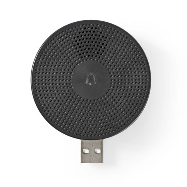 Nedis SmartLife Chime | 433 MHz | Accessory for: WIFICDP10GY / WIFICDP30WT / WIFICDP40CWT | USB Powered | 4 Sounds | 5 V DC | Adjustable volume | Black - Image 4