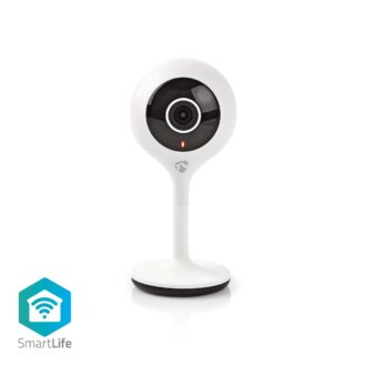 Nedis SmartLife Indoor Camera | Wi-Fi | Full HD 1080p | Cloud Storage (optional) / microSD (not included) | With motion sensor | Night vision | White