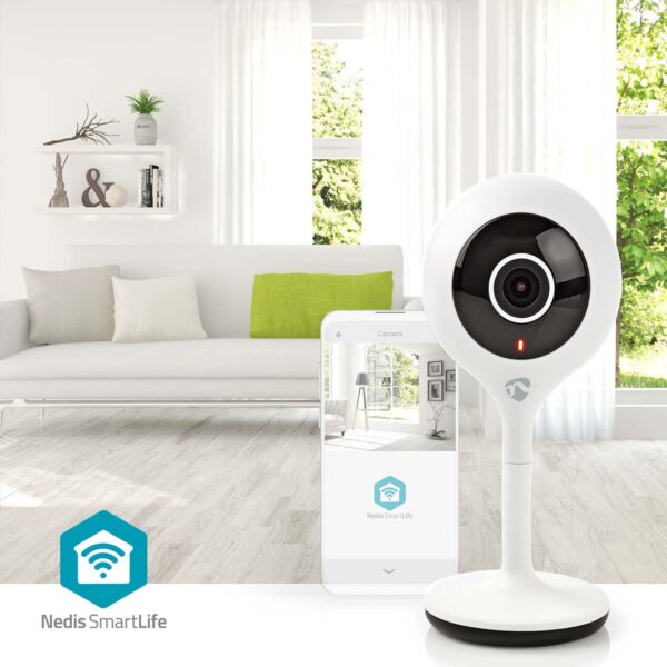 Nedis SmartLife Indoor Camera | Wi-Fi | Full HD 1080p | Cloud Storage (optional) / microSD (not included) | With motion sensor | Night vision | White - Image 6