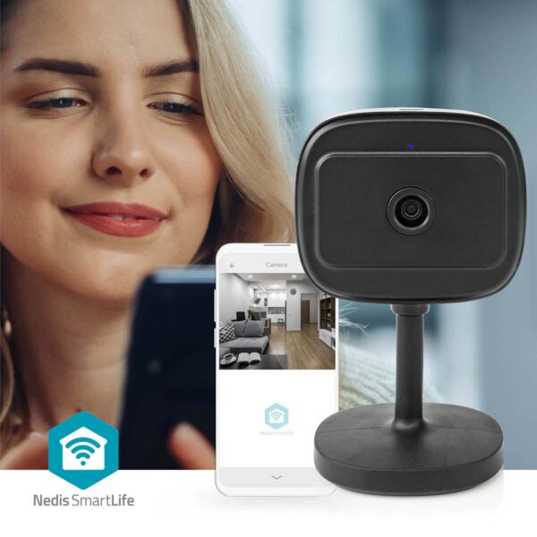 Nedis SmartLife Indoor Camera | Wi-Fi | Full HD 1080p | Cloud Storage (optional) / microSD (not included) / Onvif | With motion sensor | Night vision | Black - Image 8