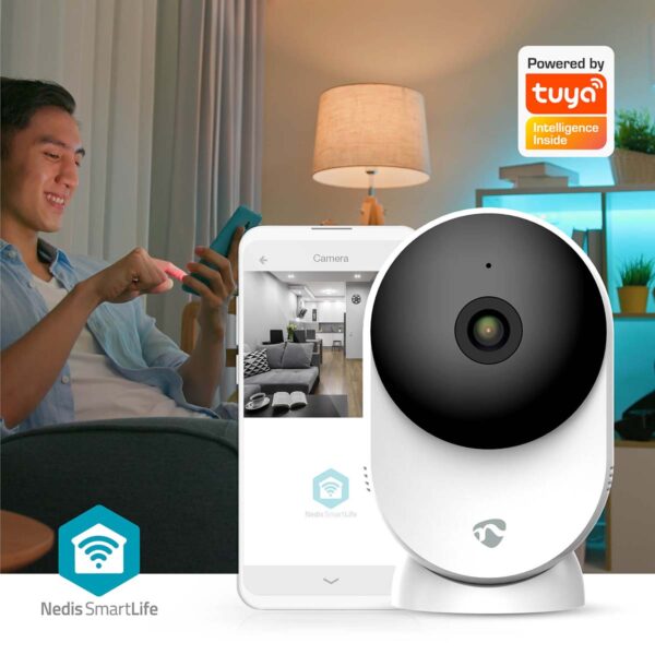 Nedis SmartLife Indoor Camera | Wi-Fi | 3MP Full HD 1296p | Cloud Storage (optional) / microSD (not included) / Onvif | With motion sensor | Night vision | White - Image 8
