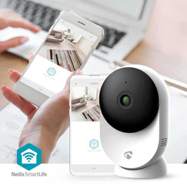 Nedis SmartLife Indoor Camera | Wi-Fi | 3MP Full HD 1296p | Cloud Storage (optional) / microSD (not included) / Onvif | With motion sensor | Night vision | White - Image 6