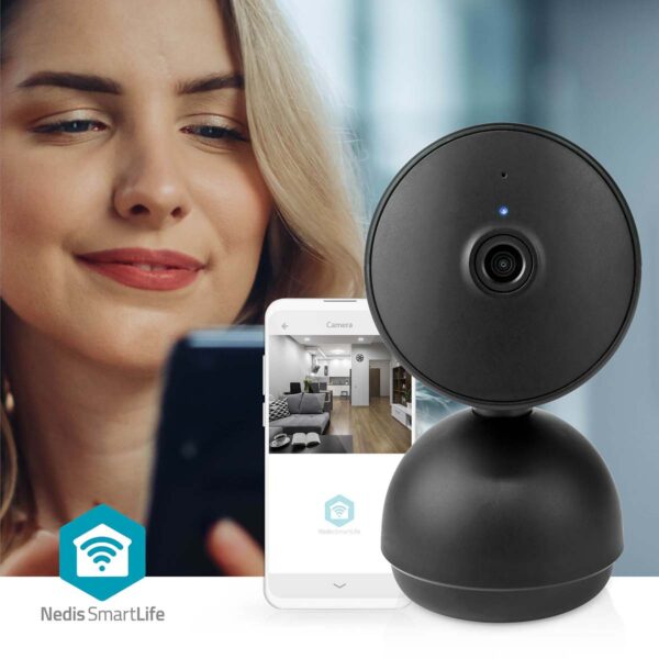 Nedis SmartLife Indoor Camera | Wi-Fi | Full HD 1080p | Pan tilt | Cloud Storage (optional) / microSD (not included) / Onvif | With motion sensor | Night vision | Black - Image 9