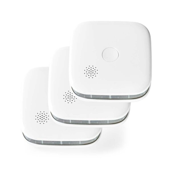 Nedis SmartLife Smoke Detector | Wi-Fi | Battery Powered | Sensor life cycle: 10 year | EN 14604 | Max. battery life: 24 Months | 85 dB | White | 3 pcs - Image 2