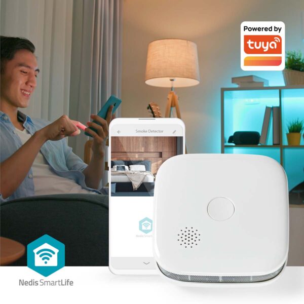 Nedis SmartLife Smoke Detector | Wi-Fi | Battery Powered | Sensor life cycle: 10 year | EN 14604 | Max. battery life: 24 Months | 85 dB | White | 3 pcs - Image 7