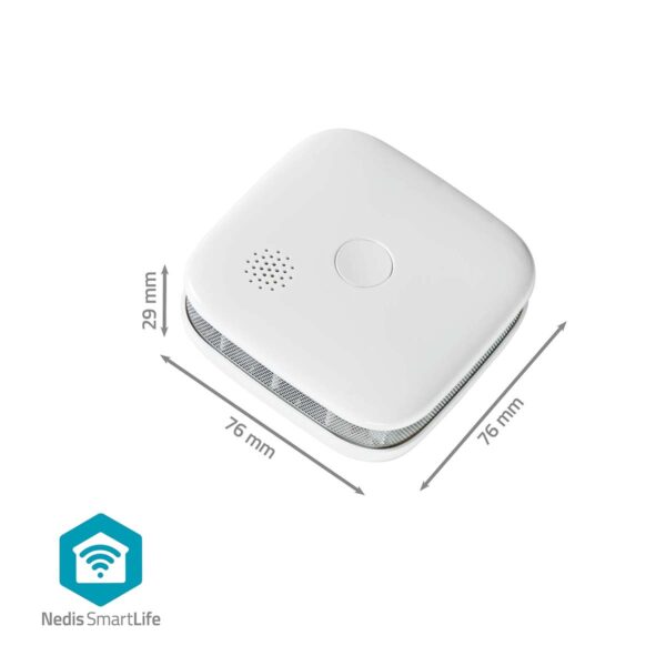 Nedis SmartLife Smoke Detector | Wi-Fi | Battery Powered | Sensor life cycle: 10 year | EN 14604 | Max. battery life: 24 Months | 85 dB | White | 1 pcs - Image 9