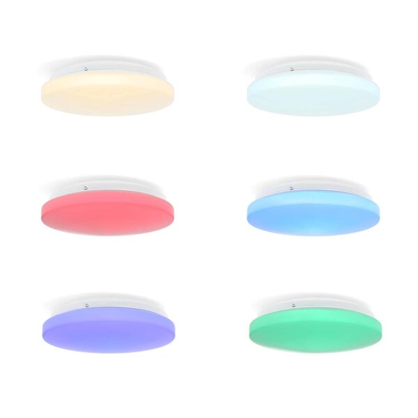 Nedis SmartLife Ceiling Light | Wi-Fi | RGB / Warm to Cool White | Round | Diameter: 260 mm | 1820 lm | 2700 - 6500 K | IP44 | Energy class: F | Androidƒ?› / IOS - Image 4