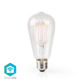 Nedis SmartLife LED Filament Bulb | Wi-Fi | E27 | 500 lm | 5 W | Warm White | 2700 K | Glass | Androidƒ?› / IOS | ST64 | 1 pcs