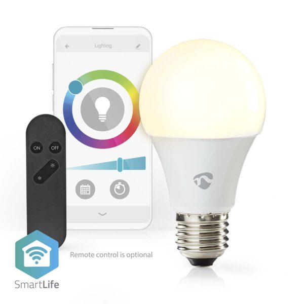 Nedis SmartLife Full Colour LED Bulb | Wi-Fi | E27 | 806 lm | 9 W | RGB / Warm to Cool White | 2700 - 6500 K | Androidƒ?› / IOS | Bulb | 1 pcs - Image 5