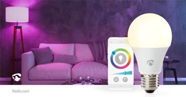 Nedis SmartLife Full Colour LED Bulb | Wi-Fi | E27 | 806 lm | 9 W | RGB / Warm to Cool White | 2700 - 6500 K | Androidƒ?› / IOS | Bulb | 1 pcs - Image 8