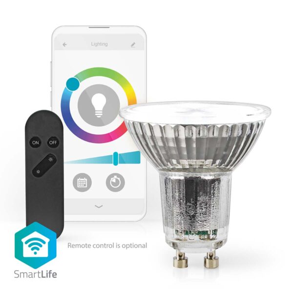 Nedis SmartLife LED Spot | Wi-Fi | GU10 | 345 lm | 5 W | RGB / Warm to Cool White | 2700 - 6500 K | Energy class: G | Androidƒ?› / IOS | PAR16 | 1 pcs - Image 7
