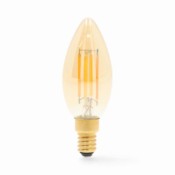 Nedis SmartLife LED Filament Bulb | Wi-Fi | E14 | 470 lm | 4.9 W | Warm White | 1800 - 3000 K | Glass | Androidƒ?› / IOS | Candle | 1 pcs - Image 2