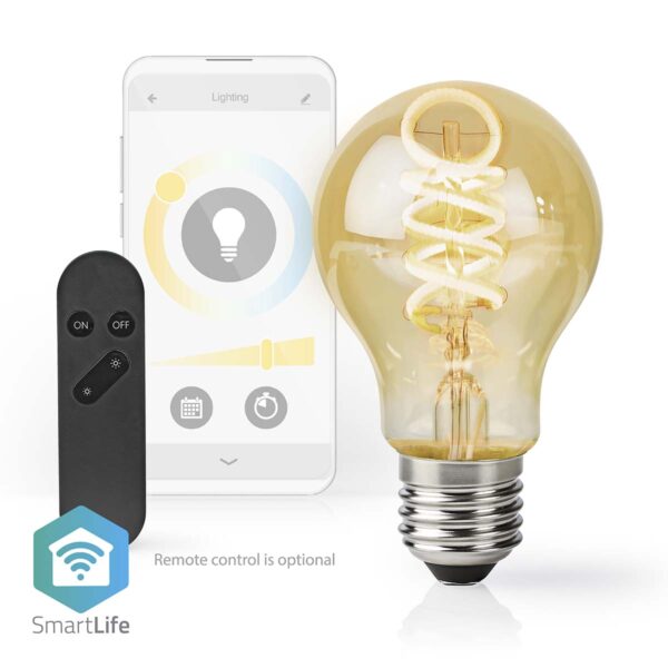 Nedis SmartLife LED Filament Bulb | Wi-Fi | E27 | 360 lm | 4.9 W | Warm to Cool White | 1800 - 6500 K | Glass | Androidƒ?› / IOS | Bulb | 1 pcs - Image 5