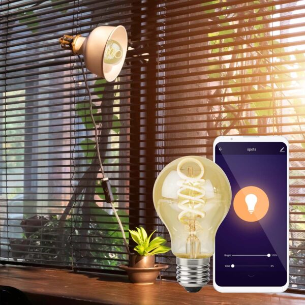 Nedis SmartLife LED Filament Bulb | Wi-Fi | E27 | 360 lm | 4.9 W | Warm to Cool White | 1800 - 6500 K | Glass | Androidƒ?› / IOS | Bulb | 1 pcs - Image 6