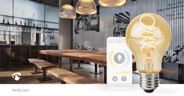 Nedis SmartLife LED Filament Bulb | Wi-Fi | E27 | 360 lm | 4.9 W | Warm to Cool White | 1800 - 6500 K | Glass | Androidƒ?› / IOS | Bulb | 1 pcs - Image 8