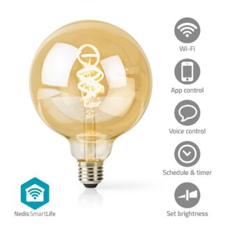 Nedis SmartLife LED Filament Bulb | Wi-Fi | E27 | 360 lm | 4.9 W | Warm to Cool White | 1800 - 6500 K | Glass | Androidƒ?› / IOS | Globe | 1 pcs