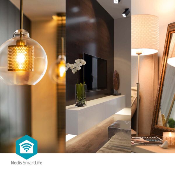 Nedis SmartLife LED Filament Bulb | Wi-Fi | E27 | 360 lm | 4.9 W | Warm to Cool White | 1800 - 6500 K | Glass | Androidƒ?› / IOS | Globe | 1 pcs - Image 7